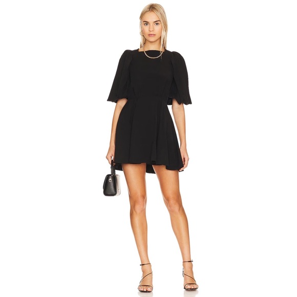 The Femm Violet Open Back Puff Sleeve Mini Dress in Black NWT - Picture 7 of 13